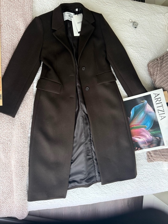 Aritzia Jackets & Blazers - Aritzia espresso brown Single-Breasted Long Trench Coat